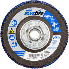 ‎4-1/2 × 5/8 - 11″ BlueFire Fiberglass Conical Flap Disc Type 29 P80 Grit R884P Ceramic Alumina - Americas Industrial Supply