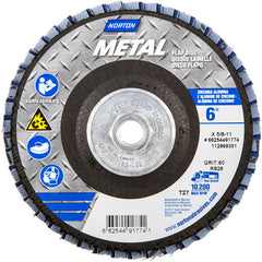 6″ × 1/4″ × 5/8″ Metal Flap Disc Type 27 Flat 60 Grit Zirconia Alumina - Americas Industrial Supply