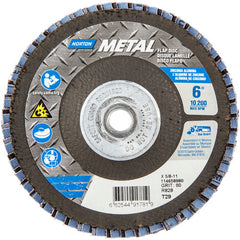 6″ × 1/4″ × 5/8″ Metal Flap Disc Type 29 Conical 80 Grit Zirconia Alumina - Americas Industrial Supply