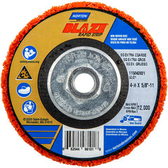 ‎4-1/2 × 5/8 - 11″ Bear-Tex Blaze Rapid Strip Non-Woven Depressed Center Disc Ceramic Alumina Extra Coarse Grit Type 27 - Americas Industrial Supply