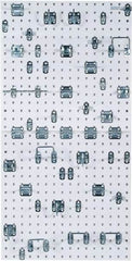 Triton - 24" Wide x 24" High Peg Board Kit - 2 Panels, 46 Hooks, Steel with Epoxy Coating, White - Americas Industrial Supply