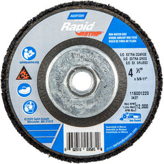‎4-1/2 × 5/8 - 11″ Bear-Tex Rapid Strip Non-Woven Depressed Center Disc Silicon Carbide Extra Coarse Grit Type 27 - Americas Industrial Supply