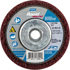 ‎4-1/2″ × 5/8″-11 Rapid Prep Depressed Center Finishing Wheel 150-180 Grit Aluminum Oxide - Americas Industrial Supply