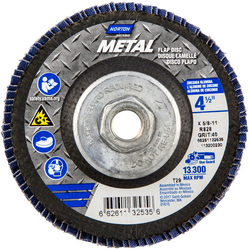 ‎4-1/2″ × 5/8″-11 40 Grit Type 29 Flap Disc - Americas Industrial Supply