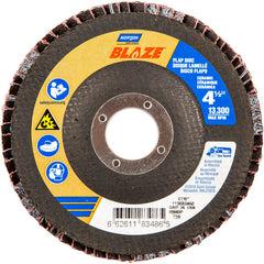 ‎4-1/2 × 7/8″ Blaze Fiberglass Conical Flap Disc Type 29 36 Grit R980P Premium Ceramic Alumina - Americas Industrial Supply