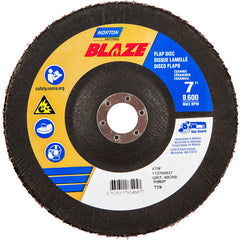 7 × 7/8″ Blaze Fiberglass Conical Flap Disc Type 29 40 Grit R980P Premium Ceramic Alumina - Americas Industrial Supply
