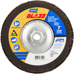 ‎7 × 5/8 - 11″ Blaze Fiberglass Conical Flap Disc Type 29 40 Grit R980P Premium Ceramic Alumina - Americas Industrial Supply