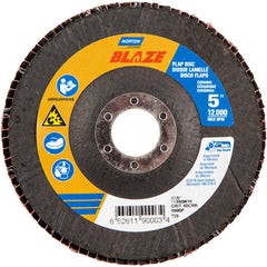 5 × 7/8″ Blaze Fiberglass Conical Flap Disc Type 29 60 Grit R980P Premium Ceramic Alumina - Americas Industrial Supply