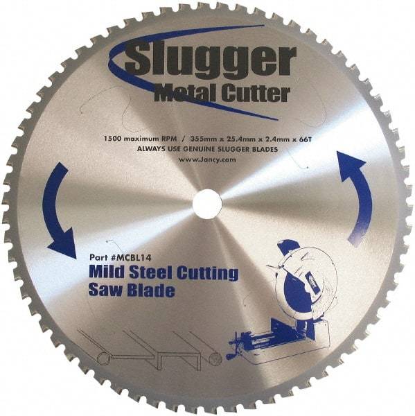 Fein - 14" Diam, 1" Arbor Hole Diam, 66 Tooth Wet & Dry Cut Saw Blade - Carbide-Tipped, Standard Round Arbor - Americas Industrial Supply