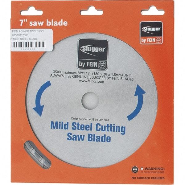 Fein - 7" Diam, 0.7874" Arbor Hole Diam, 36 Tooth Wet & Dry Cut Saw Blade - Carbide-Tipped, Standard Round Arbor - Americas Industrial Supply