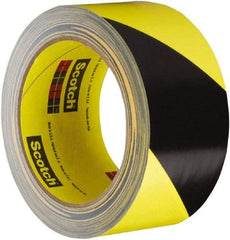 3M - Black & Yellow Striped Anti-Slip Vinyl Tape - 48" Wide x 108' Long, General Traffic - Americas Industrial Supply
