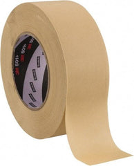 3M - 48mm Wide x 55 m Long Tan Paper Masking Tape - Series 501+, 7.3 mil Thick, 26 In/Lb Tensile Strength - Americas Industrial Supply