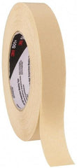 3M - 24mm Wide x 55 m Long Tan Paper Masking Tape - Series 501+, 7.3 mil Thick, 26 In/Lb Tensile Strength - Americas Industrial Supply