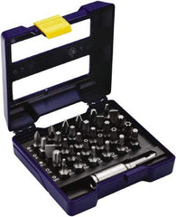 Irwin - 31 Piece, 1/4" Drive Screwdriver Insert Bit Set - #1 to #3 Phillips, 0.05 to 1/4" Hex, 1.27 to 10mm Hex, T10 to T30 Torx, #1 to #3 Square Recess - Americas Industrial Supply