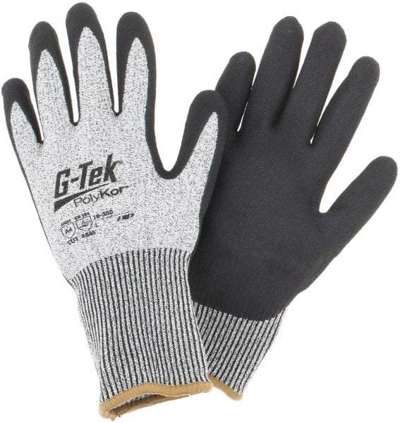 PIP - Size L, ANSI Cut Lvl A4, Cut Resistant Gloves - Palm & Fingers Coated, Salt & Pepper - Americas Industrial Supply
