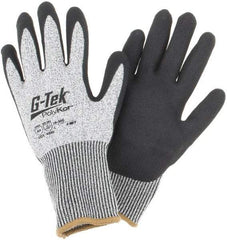 PIP - Size L, ANSI Cut Lvl A4, Cut Resistant Gloves - Palm & Fingers Coated, Salt & Pepper - Americas Industrial Supply