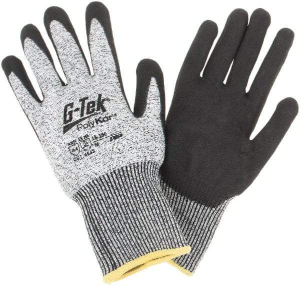 PIP - Size M, ANSI Cut Lvl A4, Cut Resistant Gloves - Palm & Fingers Coated, Salt & Pepper - Americas Industrial Supply