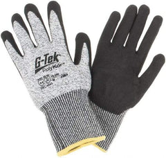 PIP - Size M, ANSI Cut Lvl A4, Cut Resistant Gloves - Palm & Fingers Coated, Salt & Pepper - Americas Industrial Supply
