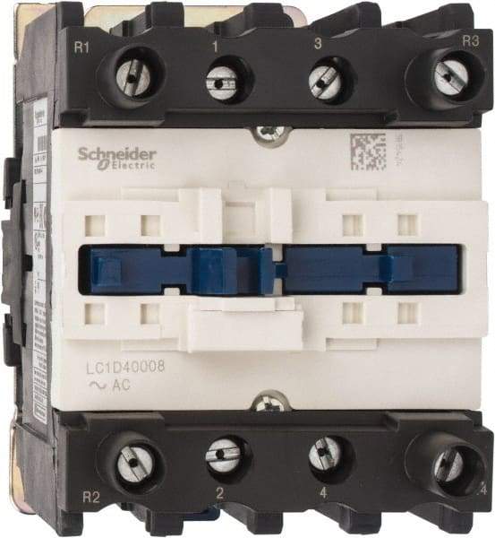 Schneider Electric - 4 Pole, 120 Coil VAC at 60 Hz, 60 Amp at 440 VAC, Nonreversible IEC Contactor - Bureau Veritas, CCC, CSA, CSA C22.2 No. 14, DNV, EN/IEC 60947-4-1, EN/IEC 60947-5-1, GL, GOST, LROS, RINA, RoHS Compliant, UL 508, UL Listed - Americas Industrial Supply