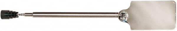 Mag-Mate - 38" OAL, Rectangular Stainless Steel Inspection Mirror - 3" Long, 2" Wide, 35" Handle, 8-1/4" Collapsed Length, Telescoping - Americas Industrial Supply