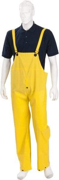 MCR Safety - Size 4XL, Yellow, Rain Overall - Snap Ankle, Take Up Snaps Wrist - Americas Industrial Supply