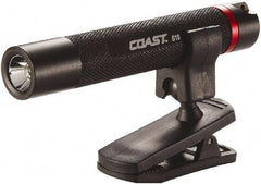 Coast Cutlery - White LED Bulb, 18 Lumens, Hands-free Flashlight - Black Aluminum Body, 1 AAA Alkaline Battery Included - Americas Industrial Supply