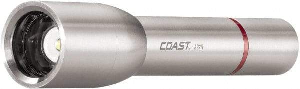 Coast Cutlery - White LED Bulb, 340 Lumens, Industrial/Tactical Flashlight - Silver Stainless Steel Body, 3 AA Batteries Included - Americas Industrial Supply