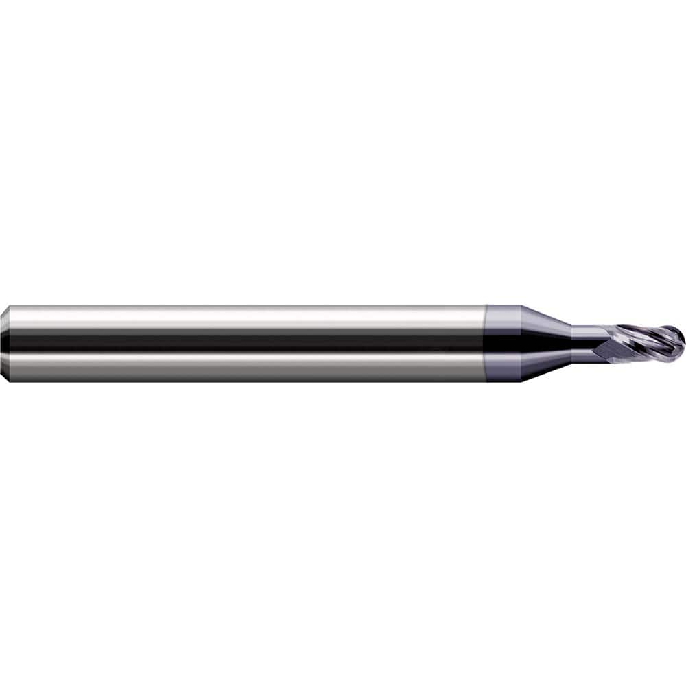 Harvey Tool - Ball End Mills; Mill Diameter (Inch): 5/32 ; Mill Diameter (Decimal Inch): 0.1560 ; Number of Flutes: 3 ; Length of Cut (Inch): 15/64 ; Length of Cut (Decimal Inch): 0.2340 ; Material: Solid Carbide - Exact Industrial Supply