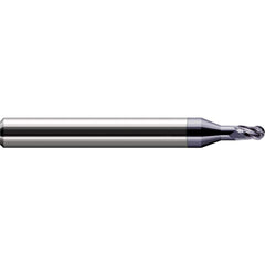 Harvey Tool - 3/64" Diam, 0.07" LOC, 3 Flute Solid Carbide Ball End Mill - Exact Industrial Supply