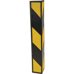 Vestil - 6" Long, Rubber Corner Protectors - Yellow/Black - Americas Industrial Supply