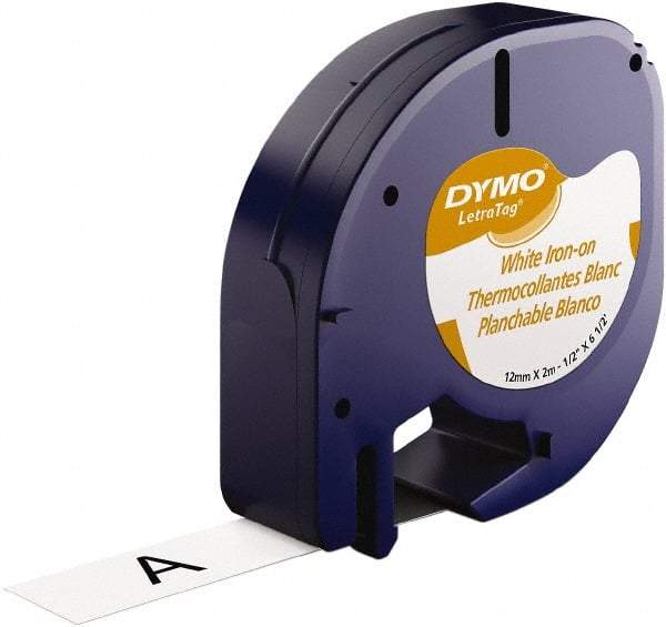 Dymo - 1/2" Wide x 156" Long, Black on White Iron Label Printer Cartridge - For DYMO Letratag Printers - Americas Industrial Supply