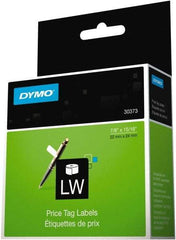 Dymo - 15/16" Wide x 15/16" Long, White Price Tag - For DYMO LabelWriter Printers - Americas Industrial Supply