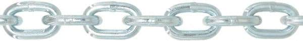 Value Collection - 3/8" Welded Proof Coil Chain - 2,650 Lb Capacity, Grade 30, 63' Long, Zinc Plated Finish - Americas Industrial Supply