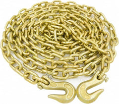 Value Collection - 5/16" Welded Tie Down Chain - 4,700 Lb Capacity, Grade 70, Yellow Chromate Zinc Finish - Americas Industrial Supply