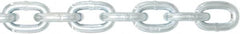 Value Collection - 3/8" Welded High Test Chain - 5,400 Lb Capacity, Grade 40, 75' Long, Zinc Plated Finish - Americas Industrial Supply