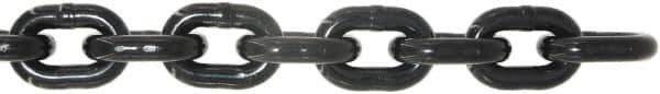 Value Collection - 9/32" Welded Alloy Chain - 3,500 Lb Capacity, Grade 80, 25' Long, Black Lacquer Finish - Americas Industrial Supply