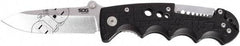 SOG Specialty Knives - 3-13/32" Blade, Straight Clip Point Folding Knife - 4.1" Closed Length, Glass-Filled Nylon - Americas Industrial Supply