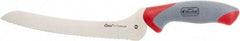 Clauss - 9" Long Blade, Titanium Bonded Stainless Steel, Serrated, Offset Serrated Knife - 17" OAL - Americas Industrial Supply