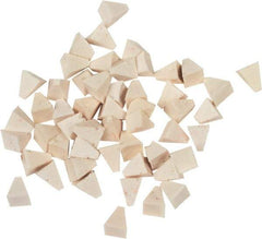 Raytech - 55 Lb/Cubic Ft Density, Plastic Carrier, Pyramid Shaped, Tumbling Media - Fine Cut for Fine Surface Finish, Wet Operation, 1/4" High x 1/4" Long Base - Americas Industrial Supply