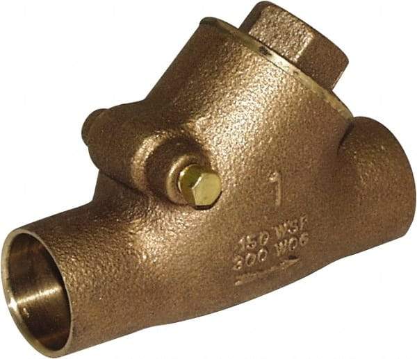 Legend Valve - 1-1/2" Lead Free Bronze Check Valve - Y-Pattern, C x C Sweat, 300 WOG - Americas Industrial Supply