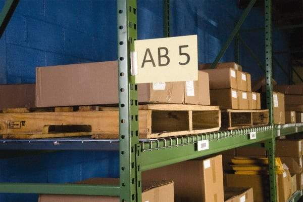 Aigner Index - 3 Long x 7/8 Wide, Snap On Back, Label Holder - White - Americas Industrial Supply