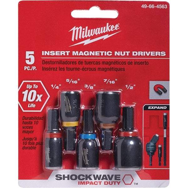 Milwaukee Tool - Power & Impact Screwdriver Bit Sets Point Type: Hex Tool Type: Nut Driver - Americas Industrial Supply