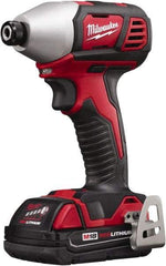 Milwaukee Tool - 18 Volt, 1/4" Drive, 125 Ft/Lb Torque, Cordless Impact Driver - Pistol Grip Handle, 2750 RPM, 2 Lithium-Ion Batteries Included - Americas Industrial Supply