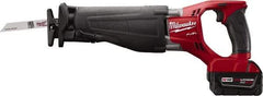 Milwaukee Tool - 18V, 0 to 3,000 SPM, Cordless Reciprocating Saw - 1-1/8" Stroke Length, 18-1/2" Saw Length, 1 Lithium-Ion Battery Included - Americas Industrial Supply