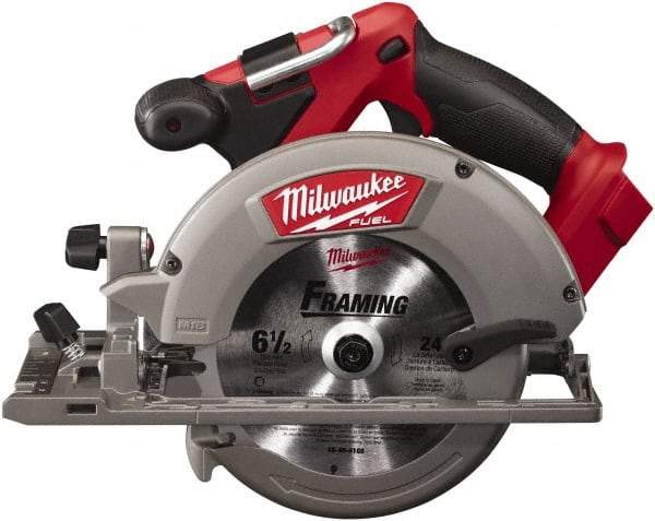 Milwaukee Tool - 18 Volt, 6-1/2" Blade, Cordless Circular Saw - 5,000 RPM, Lithium-Ion Batteries Not Included - Americas Industrial Supply