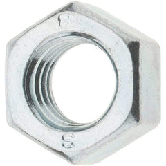 Value Collection - M8x1.25 Metric Coarse Steel Right Hand Hex Nut - 12mm Across Flats, 6.5mm High, Zinc-Plated Finish - Americas Industrial Supply