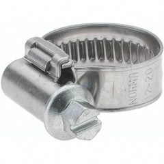 Value Collection - 12 to 20mm Diam, Stainless Steel Worm Drive Clamp - 9mm Wide - Americas Industrial Supply