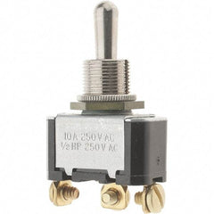 Value Collection - SPDT On-Off-On Toggle Switch - Screw Terminal, Bat Handle Actuator - Americas Industrial Supply