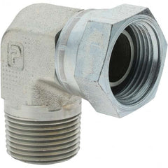 Parker - 3/4-14 Male NPTF Steel Hydraulic Hose Swivel - 3,000 psi, -12 Hose Size, 3/4" Hose Diam - Americas Industrial Supply