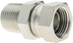 Parker - 1/2-14 Male NPTF Steel Hydraulic Hose Swivel - 5,000 psi, -8 Hose Size, 1/2" Hose Diam - Americas Industrial Supply